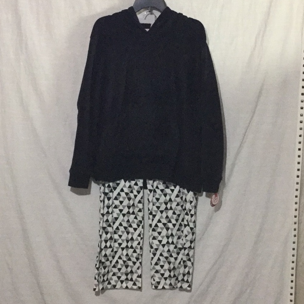 Junior 2 PC PJ Fleece Hoodie w/Ears & Cotton Pants​